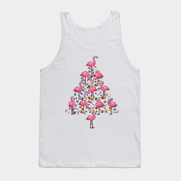 Funny Christmas Men Kids Women Flamingo Ugly Christmas Tank Top by KsuAnn